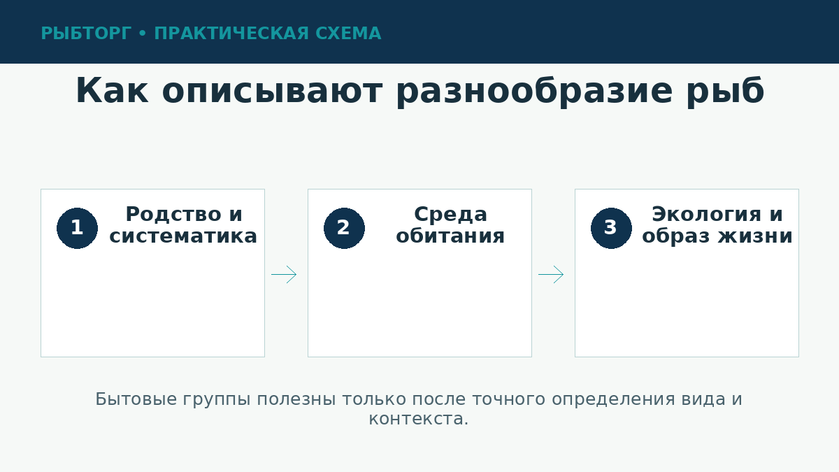 Научная и практическая классификация рыб