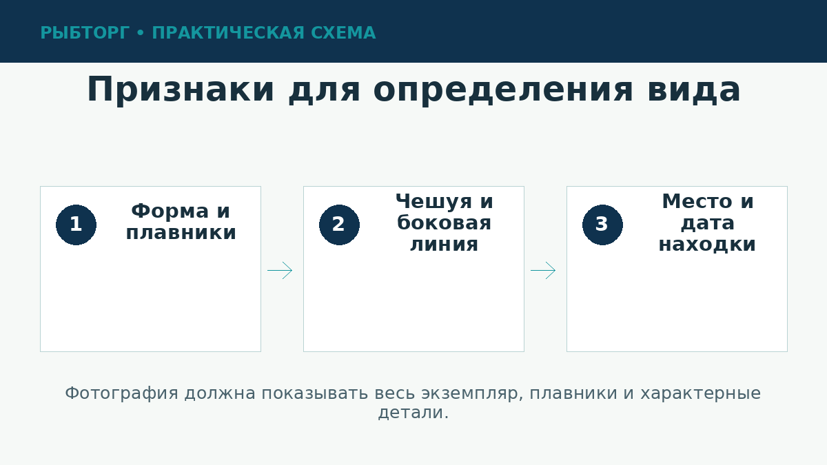 Признаки для определения вида рыбы