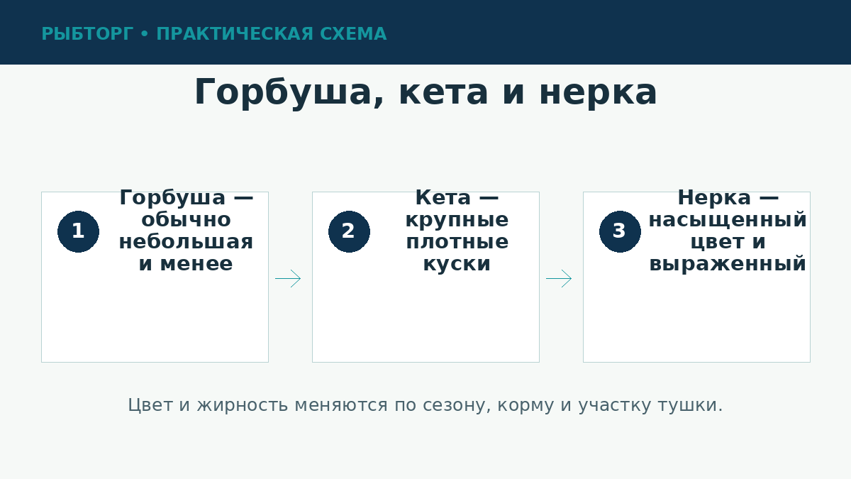 Сравнение горбуши кеты и нерки